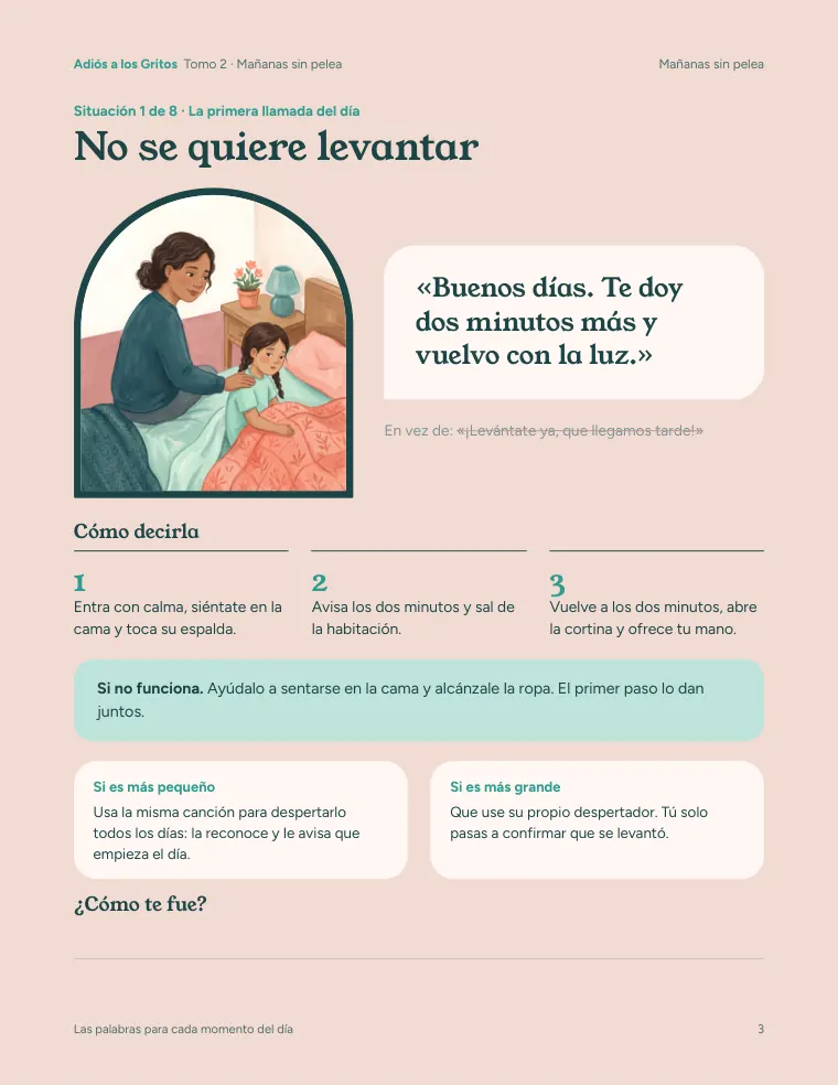 Página real del Tomo 2: cuando no se quiere levantar